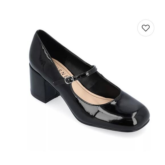 New Journee Collection True Comfort Foam Okenna Mary Jane Black Patent 8.5W - Picture 1 of 9